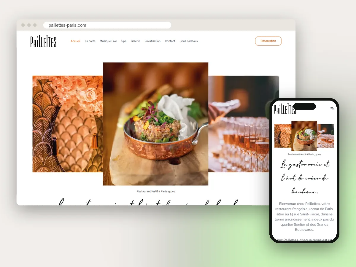 Paillettes, une stratégie de visibilité locale