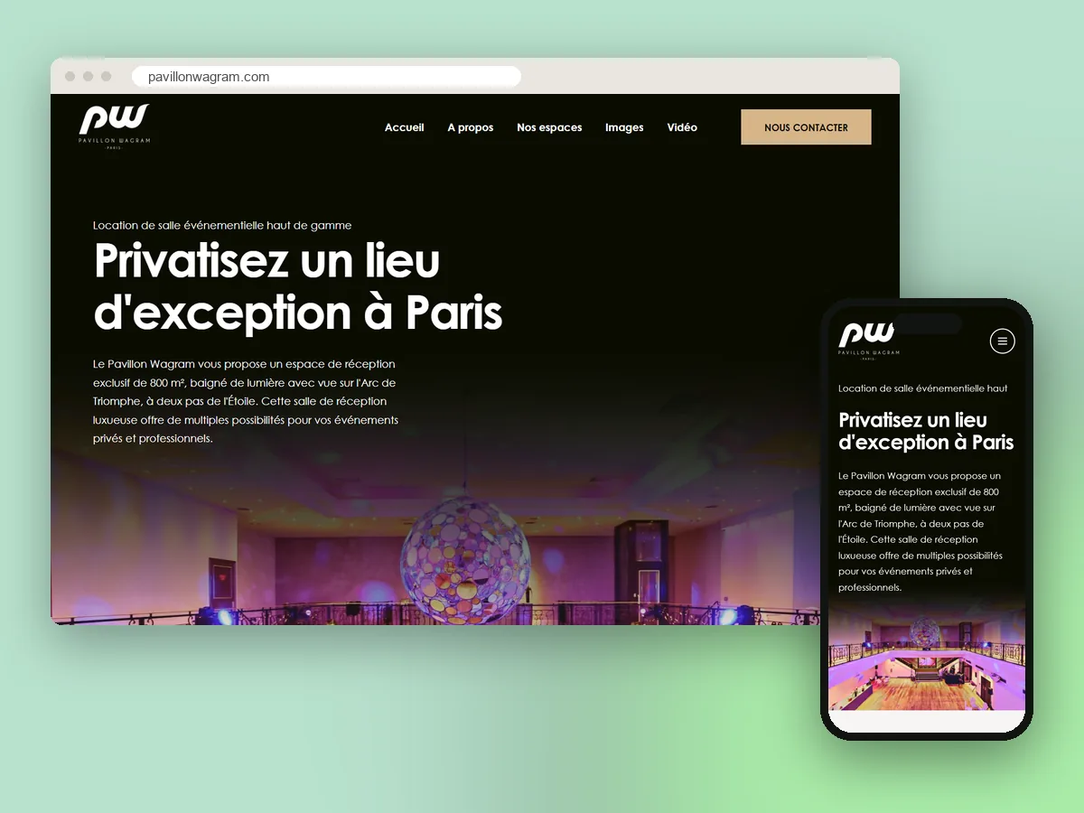 Pavillon Wagram, un lieu d’exception à privatiser