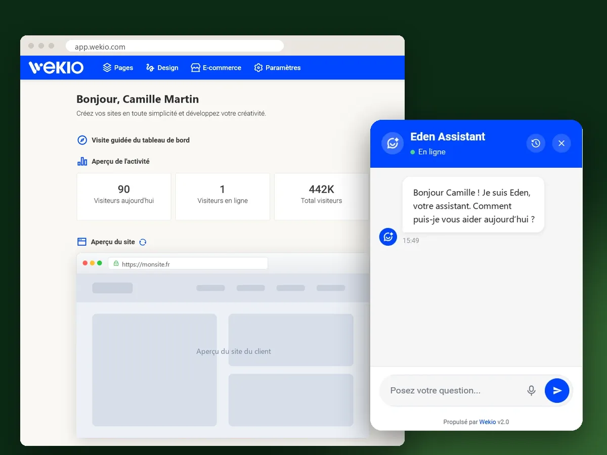 Eden, l’assistant IA intégré à la plateforme Wekio